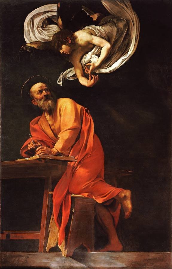 Pintura sobre Evangelio según San Mateo 22,34-40
